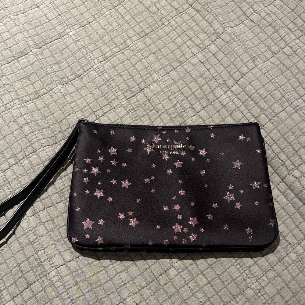 Kate Spade Black and Pink Star Wristlet